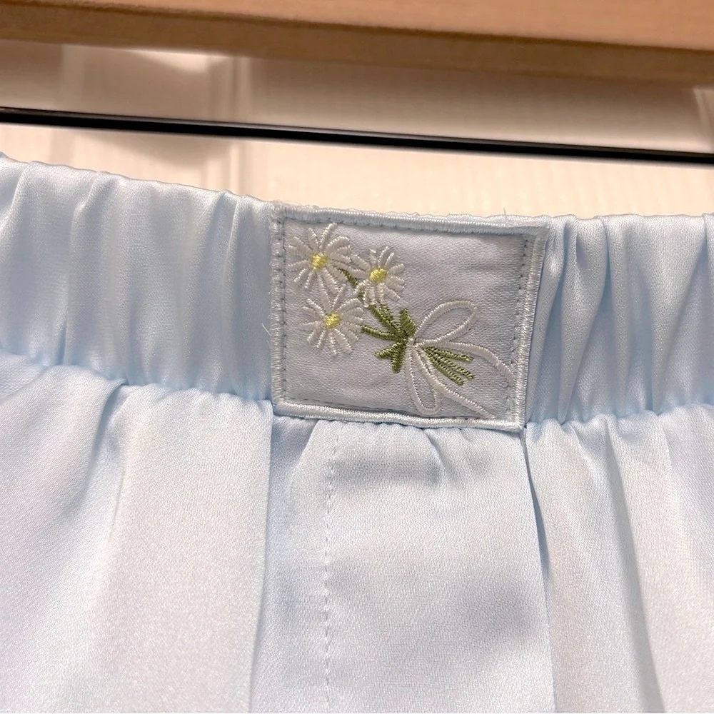 For Love And Lemons Light Blue Pajama Bottoms - Picture 7 of 13